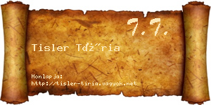 Tisler Tíria névjegykártya